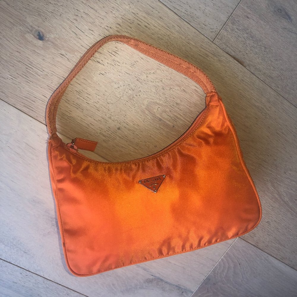Prada Shoulder Bag - Tessuto Hobo, Orange Nylon